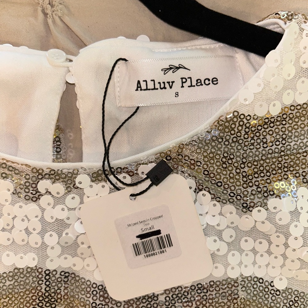 ✨HP✨ Cropped Sequin Top - Picture 9 of 11